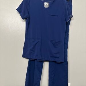 Healing Hands Yoga Women's Navy Blue Top and pants set